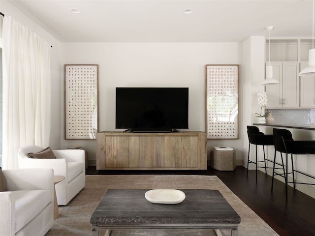 5408 Prock Ln Unit A, Austin, TX 78721 - living room featuring wood finished floors