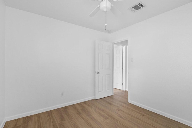 9273 Vigen Cir, Austin, TX 78748 - empty room featuring wood finished floors and a ceiling fan