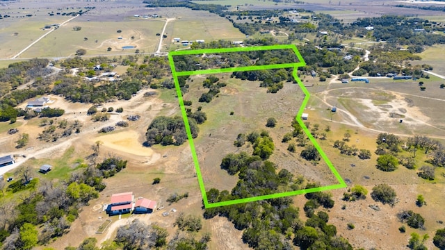 2700 County Road 224, Florence, TX 76527 - aerial view of sparsely populated area with property parcel outlined