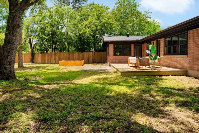 1405 Ridgehaven Dr, Austin, TX 78723 - fenced backyard featuring a deck