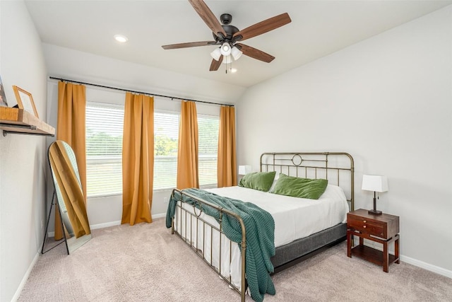 2049 Cartway Ct, Leander, TX 78641 - bedroom with carpet flooring, recessed lighting, and a ceiling fan