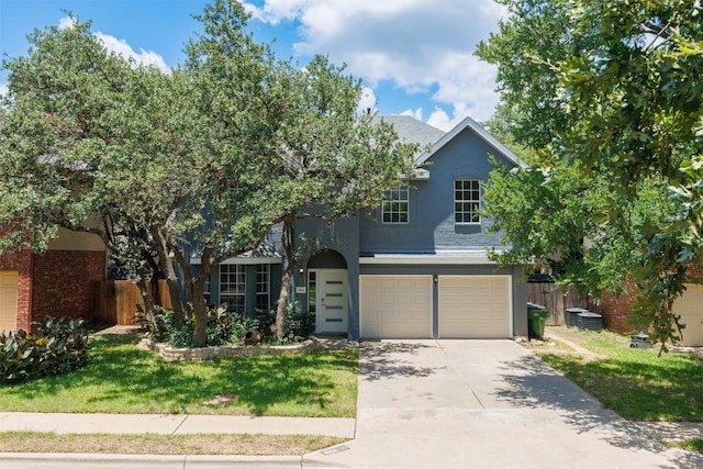 8104 Broken Branch Dr, Round Rock, TX 78681 - view of front of house with a garage, stucco siding, and driveway