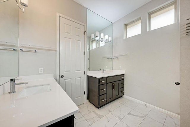 600 E Baylee Love Ln, Austin, TX 78717 - full bath with vanity and marble look tile flooring