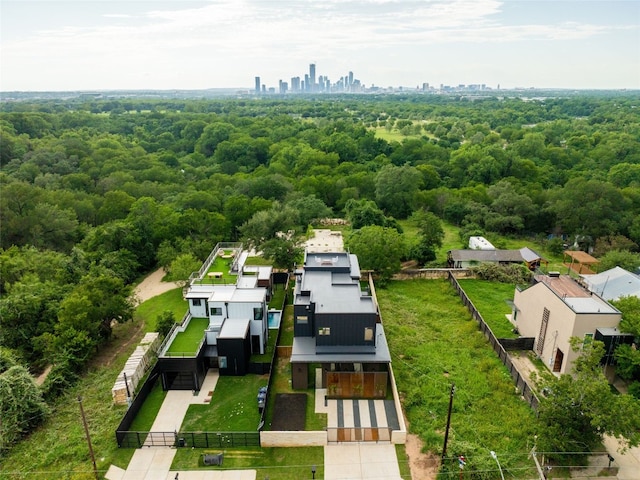 412 Kemp St, Austin, TX 78741 - bird's eye view of a forest and city skyline