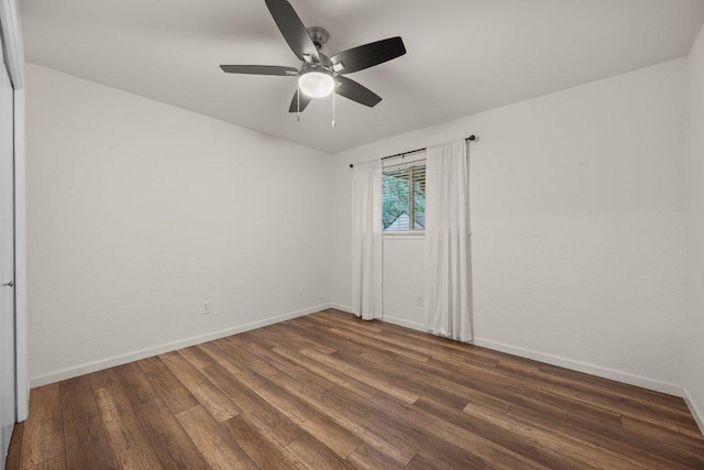 7604 Beinville Cv, Austin, TX 78749 - unfurnished room featuring wood finished floors and ceiling fan