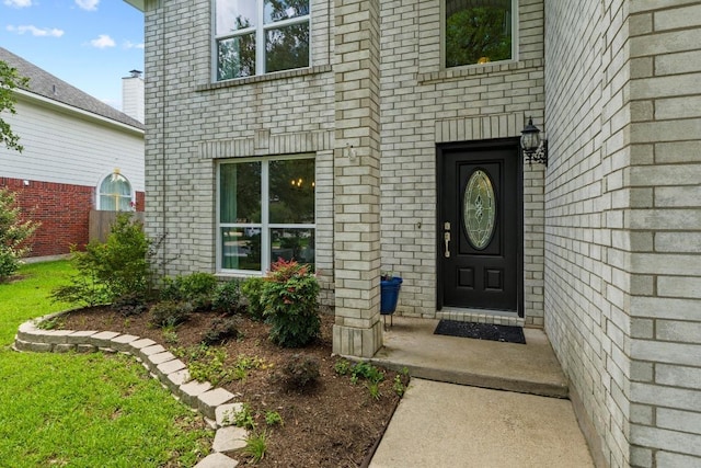 9105 Trickle Trace Trl, Round Rock, TX 78681 - doorway to property with brick siding