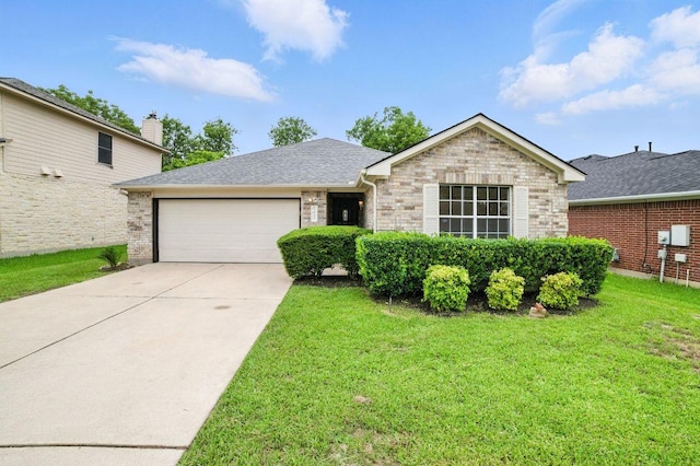 3013 Wavecrest Blvd, Austin, TX 78728 - ranch-style home featuring an attached garage, a front lawn, driveway, and brick siding