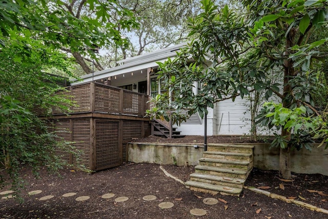 1118 Reagan Ter, Austin, TX 78704 - back of house featuring stairs and a deck