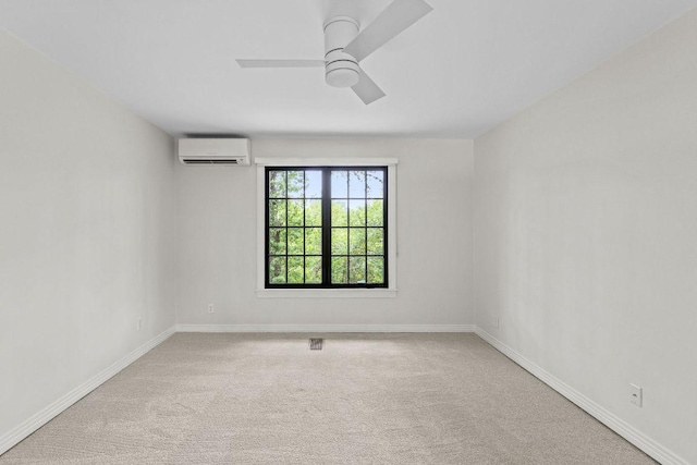 1118 Reagan Ter, Austin, TX 78704 - unfurnished room featuring a wall unit AC, carpet, and ceiling fan