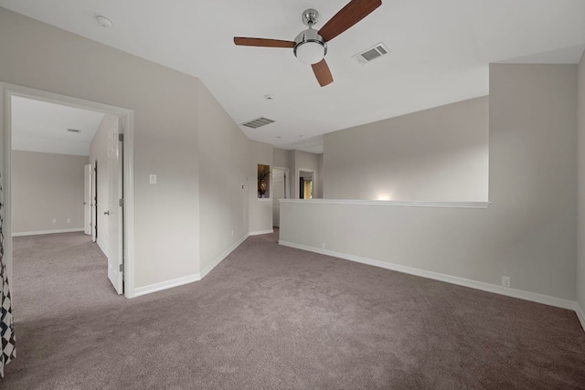 5715 Misty Hill Cv, Austin, TX 78759 - empty room with ceiling fan, carpet floors, and a smoke detector