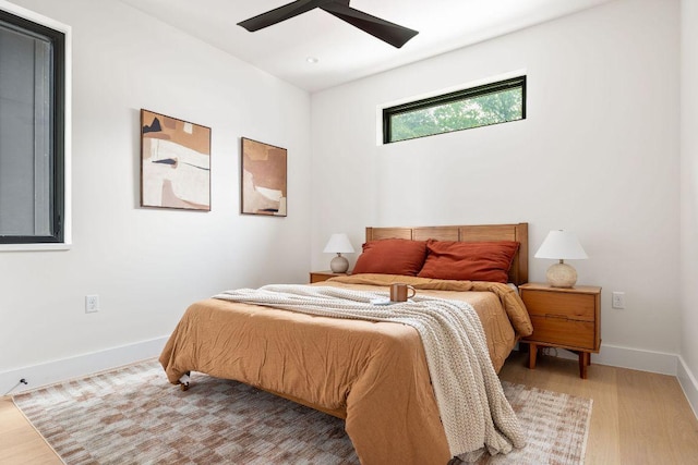 505 Philco Dr Unit 3, Austin, TX 78745 - bedroom with light wood-type flooring and a ceiling fan