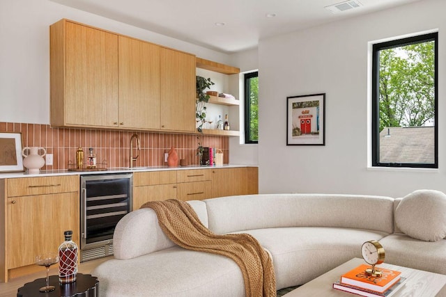 505 Philco Dr Unit 3, Austin, TX 78745 - living area featuring beverage cooler and wet bar