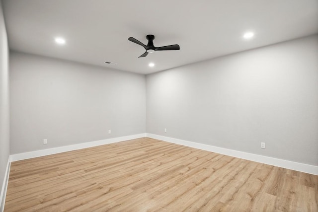 11462 Bristle Oak Trl, Austin, TX 78750 - spare room with recessed lighting, wood finished floors, and ceiling fan