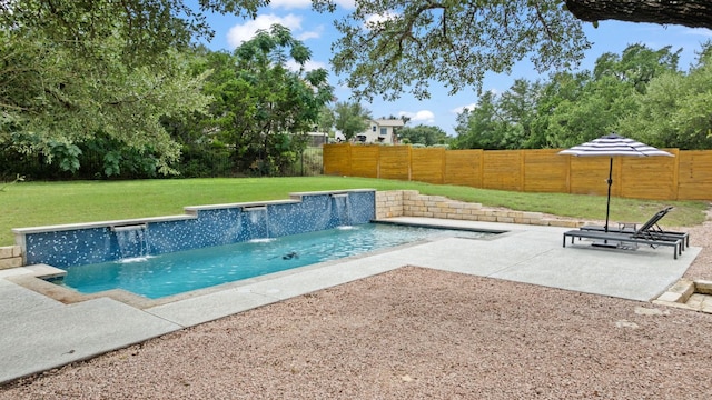 503 Alva Dr, Spicewood, TX 78669 - view of pool featuring a fenced backyard and a patio