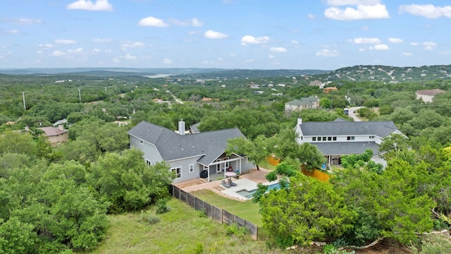 503 Alva Dr, Spicewood, TX 78669 - view from above of property featuring a forest