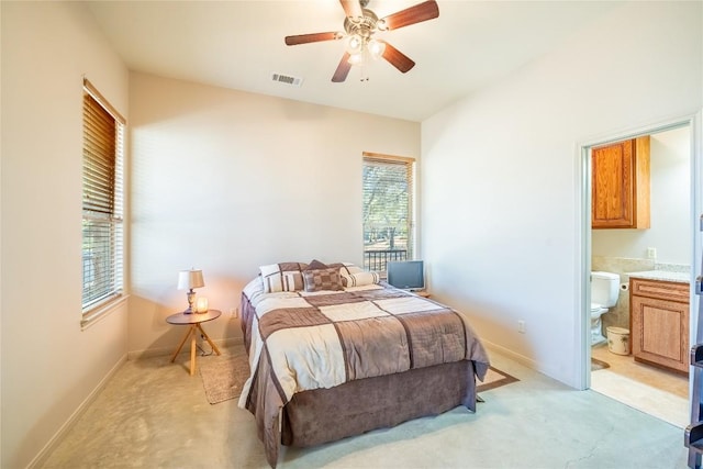 103 Rolling Hills Dr, Spicewood, TX 78669 - bedroom with light colored carpet, multiple windows, and ceiling fan