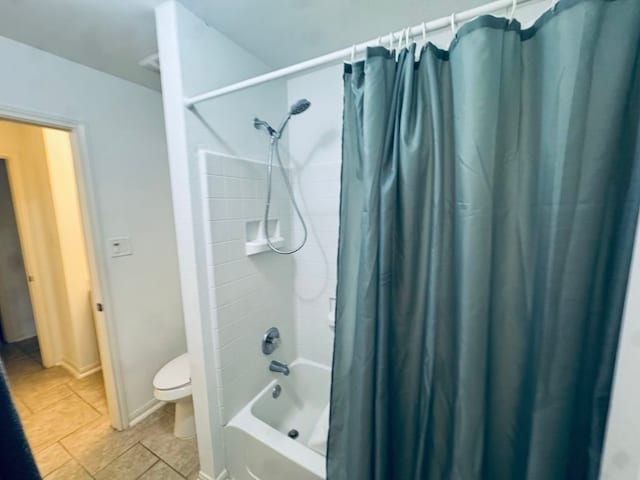 4216 Veiled Falls Dr, Pflugerville, TX 78660 - bathroom featuring shower / bath combination with curtain and tile patterned floors