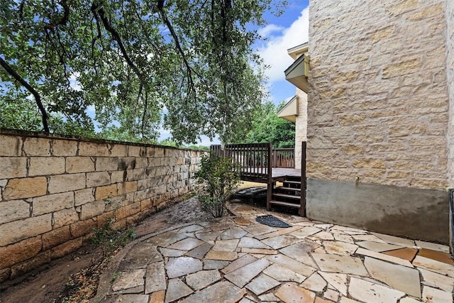 2908 Arbor Ct, Round Rock, TX 78681 - fenced backyard with a deck and a patio area