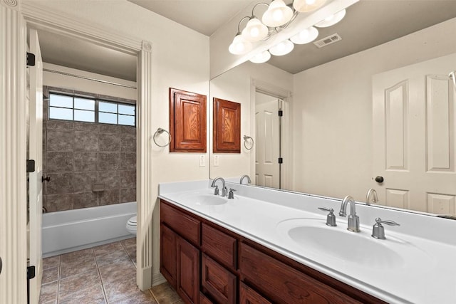 2908 Arbor Ct, Round Rock, TX 78681 - full bathroom featuring double vanity and bathtub / shower combination