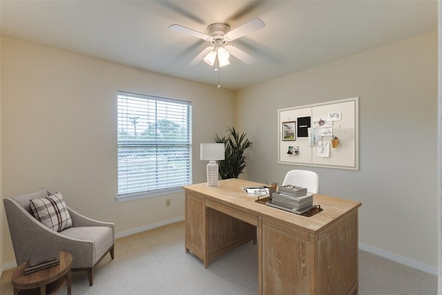 13604 Caldwell Dr Unit 72, Austin, TX 78750 - office with ceiling fan and light carpet