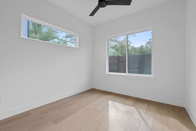 6406 Cannonleague Dr Unit 2, Austin, TX 78745 - unfurnished room with light wood-type flooring and a ceiling fan