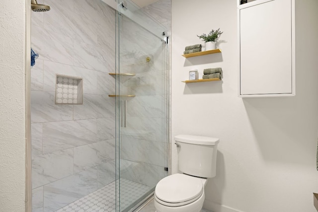 2709 Jorwoods Dr, Austin, TX 78745 - bathroom with toilet and a shower stall