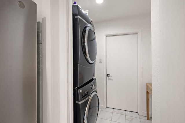2709 Jorwoods Dr, Austin, TX 78745 - laundry room with estacked washer and dryer