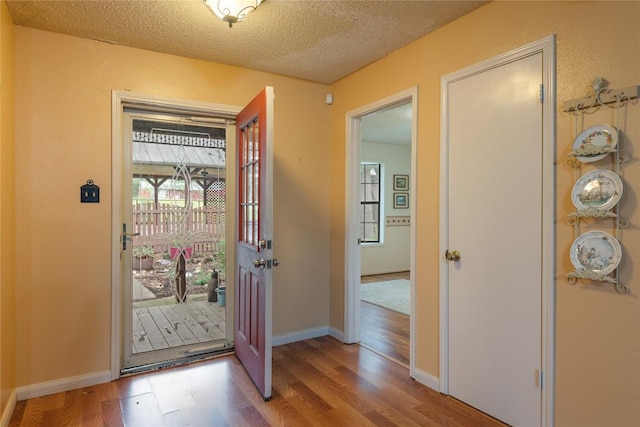 344 Fm 2984th Rd, Luling, TX 78648 - foyer featuring wood finished floors and a textured ceiling