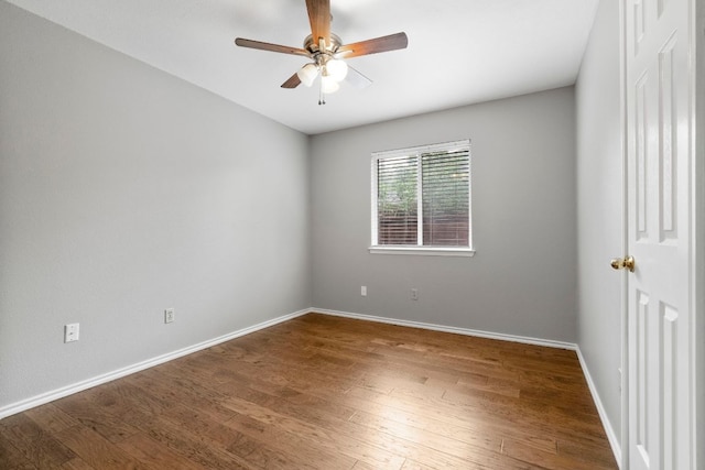 5205 Encinitas Ln, Austin, TX 78749 - spare room featuring wood finished floors and a ceiling fan