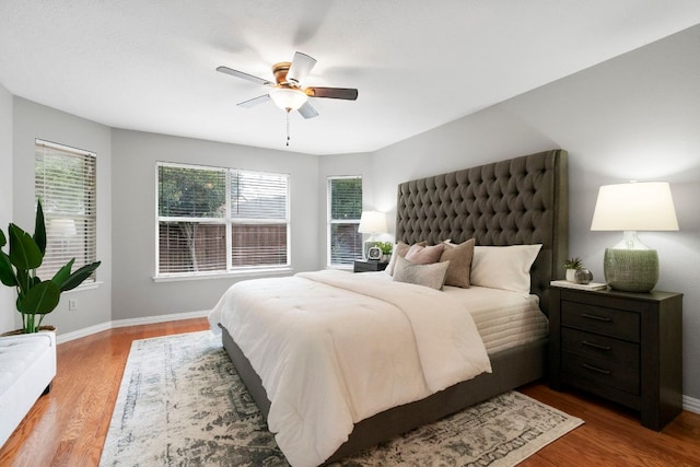5205 Encinitas Ln, Austin, TX 78749 - bedroom with wood finished floors and ceiling fan