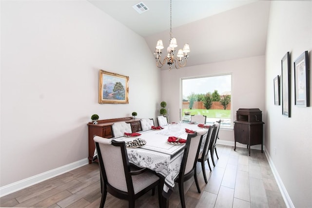 2050 Chalk Mill Xing, Salado, TX 76571 - dining space with a chandelier, light wood-type flooring, and high vaulted ceiling