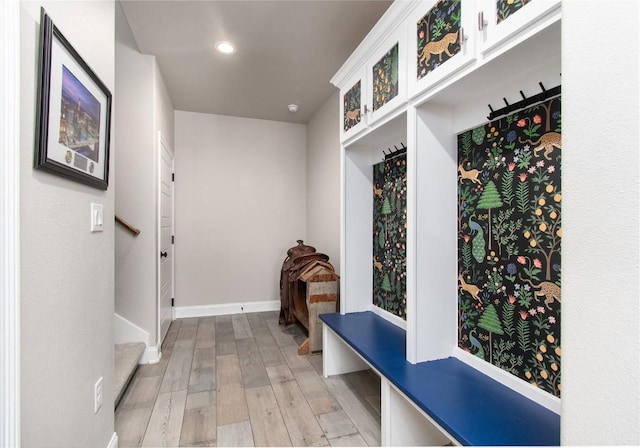 2050 Chalk Mill Xing, Salado, TX 76571 - mudroom with light wood finished floors and recessed lighting