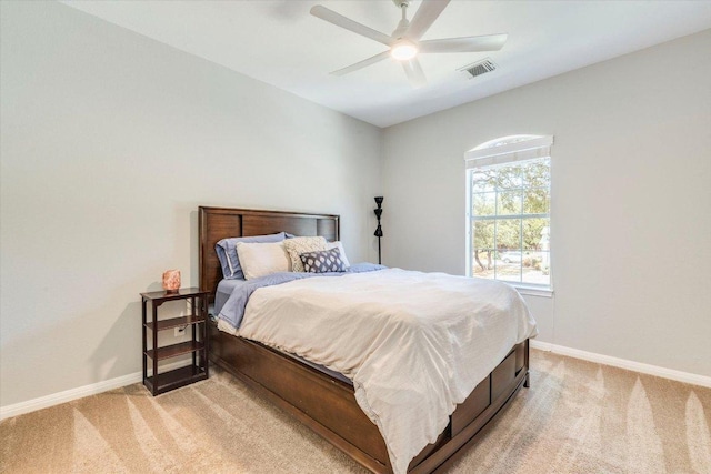 1604 Hughes Dr, Cedar Park, TX 78613 - bedroom featuring light colored carpet and a ceiling fan
