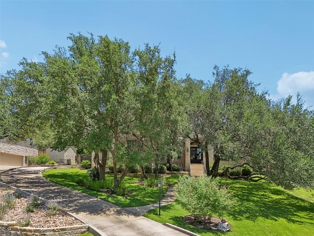 128 Squires Dr, Lakeway, TX 78734 - obstructed view of property featuring a front yard