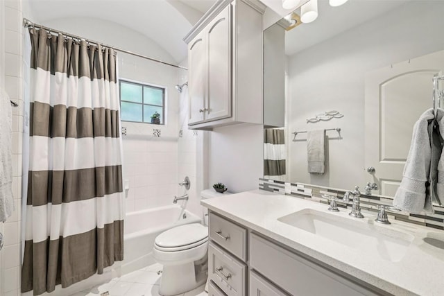 128 Squires Dr, Lakeway, TX 78734 - bathroom featuring vanity and shower / bath combo with shower curtain