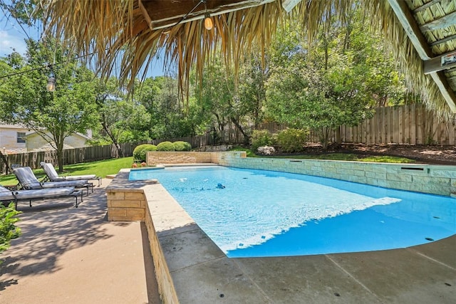 128 Squires Dr, Lakeway, TX 78734 - view of pool featuring a fenced backyard and a patio area