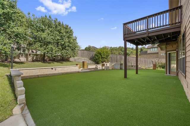 7601 Crackling Creek Dr, Austin, TX 78736 - fenced backyard with a deck