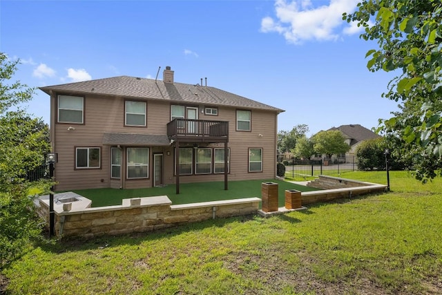 7601 Crackling Creek Dr, Austin, TX 78736 - back of property with a patio area, a chimney, and a vegetable garden