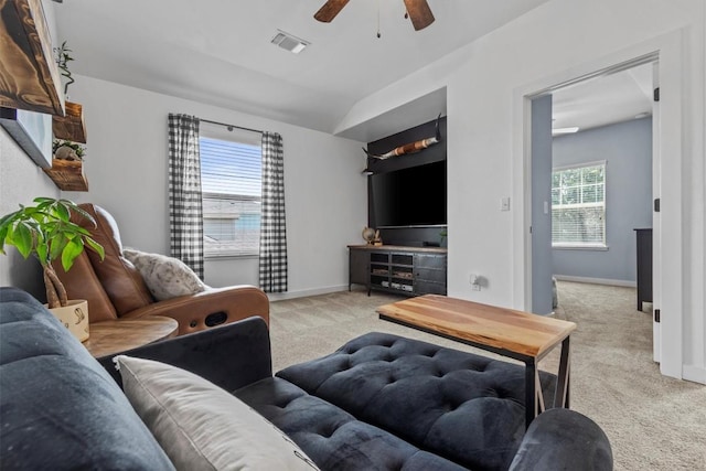 7104 Brick Slope Path, Austin, TX 78744 - living area with carpet flooring and ceiling fan