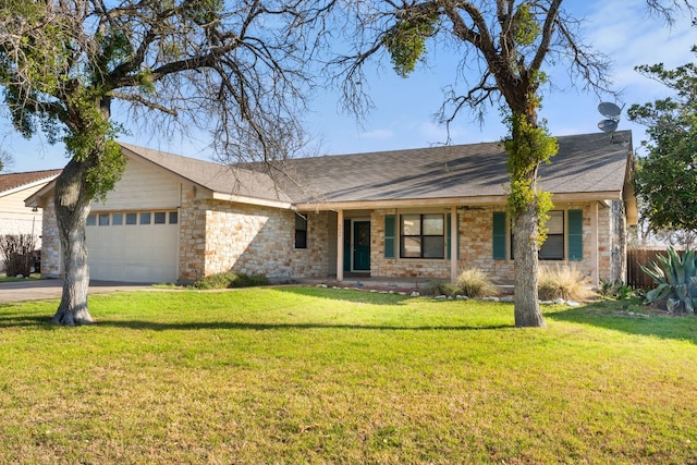 3419 Bluebonnet Trl, Georgetown, TX 78628 - single story home with a garage, a shingled roof, driveway, and stone siding