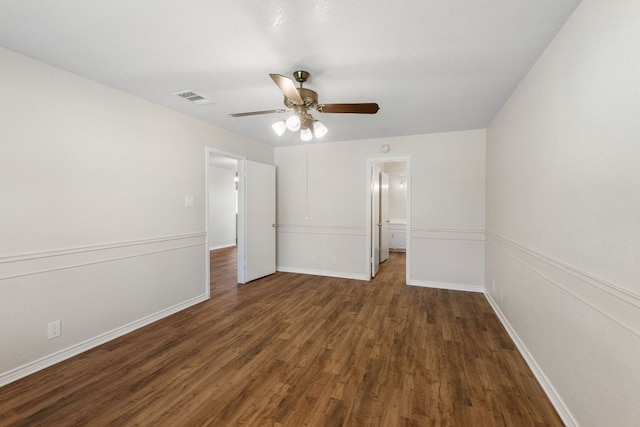 3419 Bluebonnet Trl, Georgetown, TX 78628 - unfurnished bedroom with wood finished floors and a ceiling fan