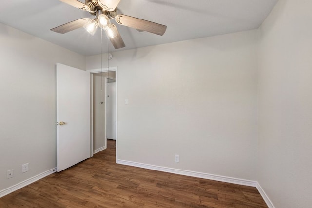 3419 Bluebonnet Trl, Georgetown, TX 78628 - unfurnished room with wood finished floors and ceiling fan