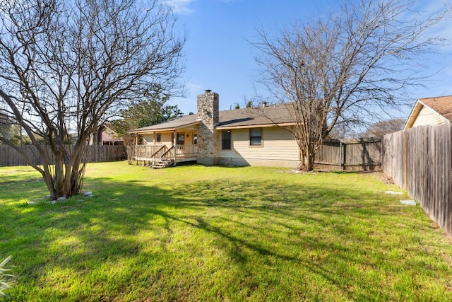 3419 Bluebonnet Trl, Georgetown, TX 78628 - fenced backyard with a wooden deck