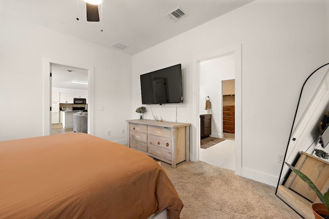 413 Luna Vista Dr, Hutto, TX 78634 - bedroom with light colored carpet and ensuite bathroom