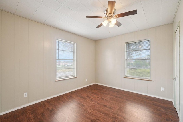 1620 Cavett St, Gonzales, TX 78629 - spare room with wood-type flooring and ceiling fan