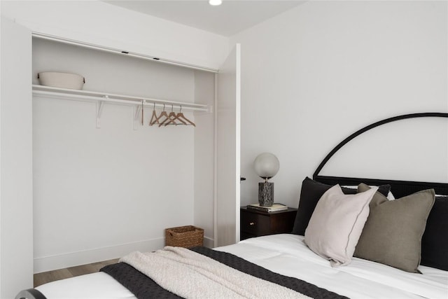 1908 Albury Cv Unit B, Austin, TX 78758 - bedroom featuring wood finished floors and recessed lighting