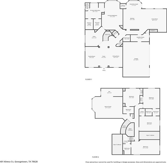 401 Kimra Cv, Georgetown, TX 78628 - view of room layout
