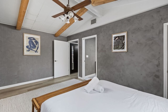 4911 Brighton Rd, Austin, TX 78745 - bedroom featuring wood finished floors and ceiling fan