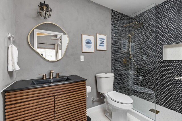 4911 Brighton Rd, Austin, TX 78745 - full bathroom with tiled shower and vanity