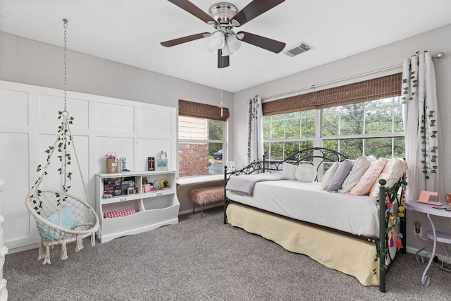 4112 Seldalia Trl, Austin, TX 78732 - carpeted bedroom with a ceiling fan